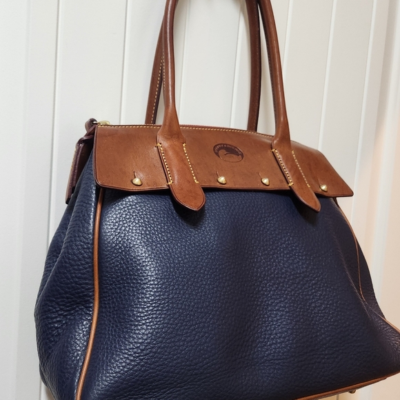 DOONEY & BOURKE Pebble Grain and Vachetta Leather Large Satchel EUC - Picture 6 of 14